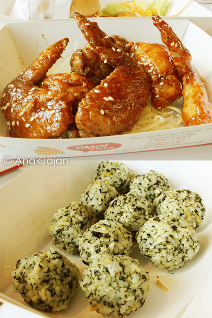 seaweed rice ball omo chicken