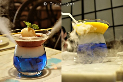 Sunset Boulevard IDR 30k, Blueberry Mango Basillico IDR 30k