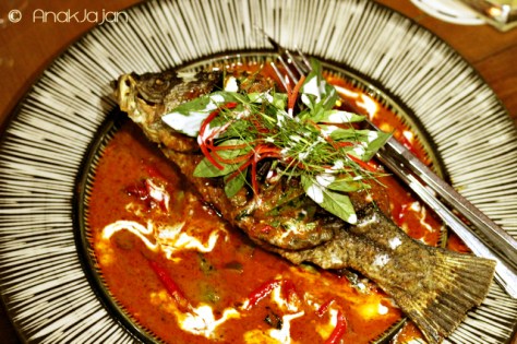 “Choo Chee” of crispy Barramundi with Chili and Thai Basil