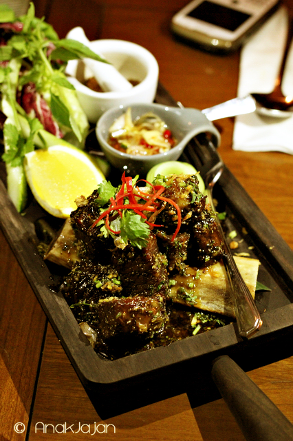 Twice- Cooked Beef Short Ribs with Sweet Fish Sauce, cucumber and Nam Pla Prik