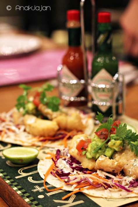 Baja Fried Fish Tacos with Avocado & Homemade Salsa IDR 75k