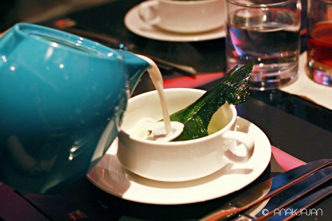 Baccaloa, Parsley Root, Garlic Soup & Sea Rosemary