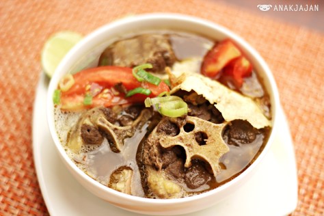 Oxtail Soup with some condiments