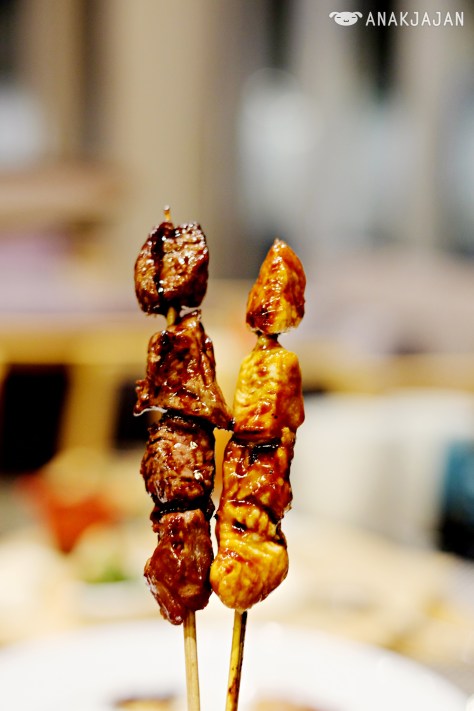 Freshly grilled Indonesian satay