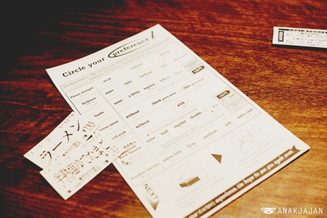 Order customize sheet