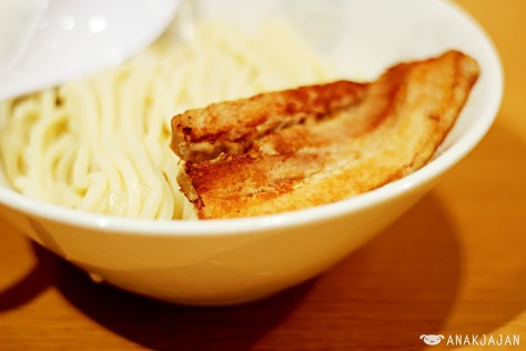 Half size of Chashu Pork Japanese Style Pork Bone Broth Dip Ramen 1.100 yen - Ganja