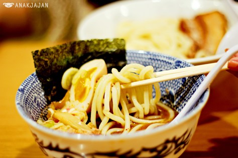 Half size of Chashu Pork Japanese Style Pork Bone Broth Dip Ramen 1.100 yen - Ganja