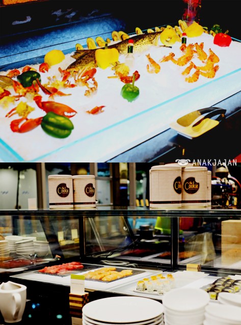 Fresh seafood and sushi section