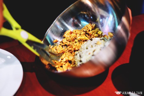 1. Add and cut some  Chilli Chicken