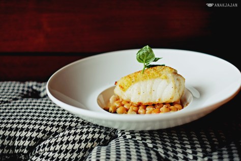 Seabass Comfit with Garbanzo Bean Spanish Style IDR 250k