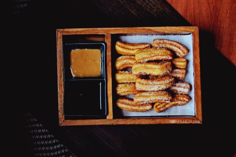 Churros with Chocolate and Dulce de Leche sauce IDR 60k