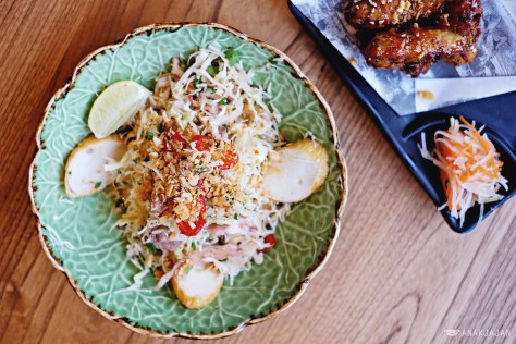 Salad of White Cabbage, Fish Cake, Grilled Chicken, Fresh Herbs, Peanuts IDR 38k