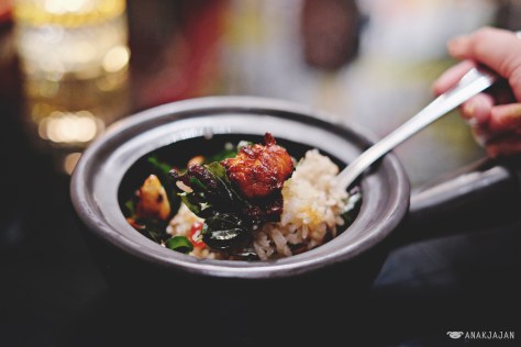 Claypot Rice, Chinese Sausage, Chicken Shiitake IDR 55k