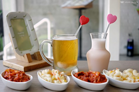 Flavoured Beer - Lychee IDR 34k, Flavoured Soju - Strawberry Yogurt Soju IDR 85k