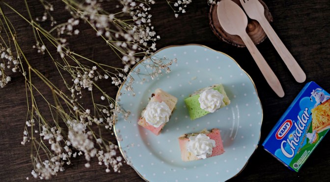 [RECIPE] KRAFT Tricolor Cheese Roll Cake (No Oven)