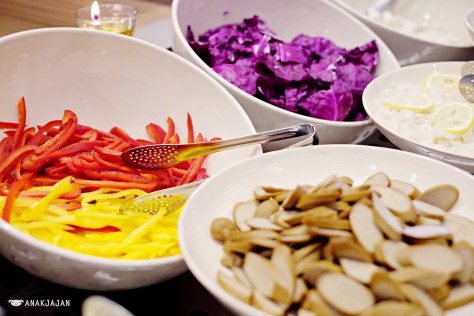 vegetables and sausage