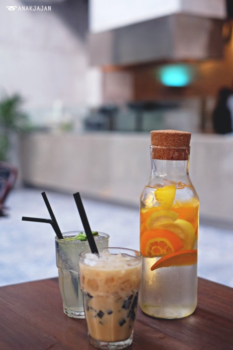 Soy Grassjelly IDR 35k// Lemongrass Cucumber IDR 35k // Orange Lemon Infused Water IDR 35k