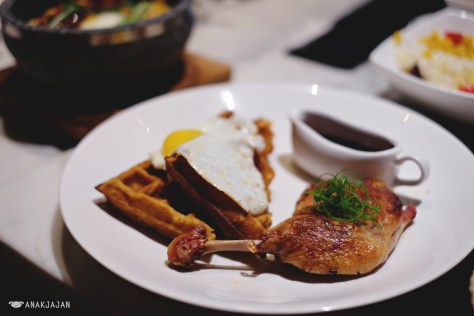 Pan Fried Duck Confit with Waffles IDR 139k