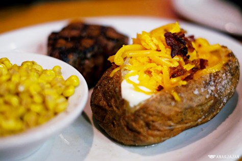 buttered corn + baked potato