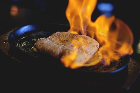 Flaming Saganaki IDR 55k