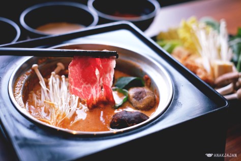 Wagyu with Spicy Tonyu soup