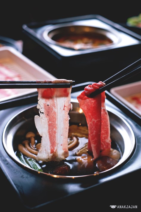 US Premium and Wagyu on Original Konbu soup