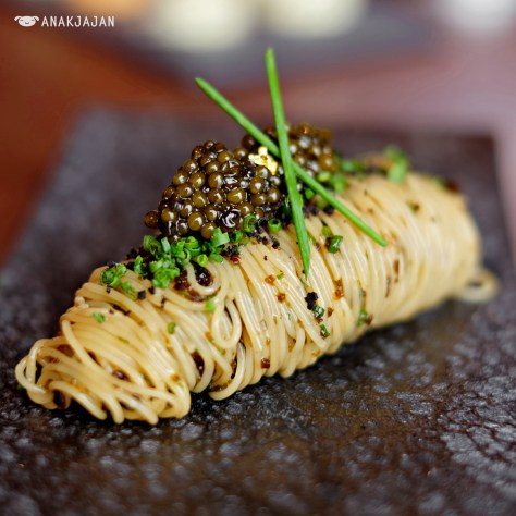 Cold Angel Hair with Kristal Caviar and Black Truffle
