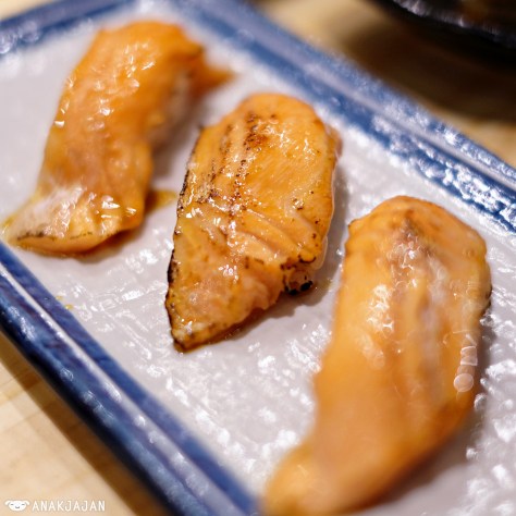 Salmon Belly Aburi Sushi IDR 25k/ 2pcs