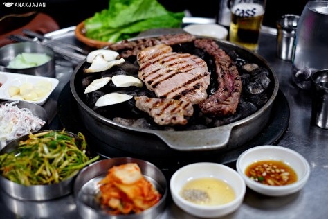 Beef Ribs KRW 16.000, Salted Pork Meat KRW 12.000