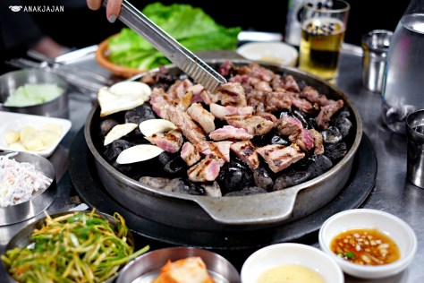 Beef Ribs KRW 16.000, Salted Pork Meat KRW 12.000