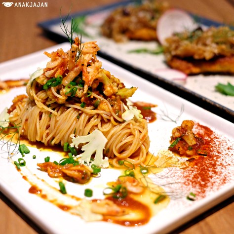 Capellini with Sakura Shrimp and Truffle Oil IDR 85k
