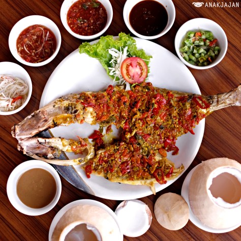 Ikan Sukkang Bakar Rica Merah IDR 21k/ ounce