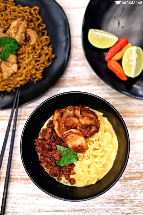 Indomie Kuah Creamy Telur Asin IDR 19k + Sosis Sapi IDR 6k + Corned Beef IDR 7k