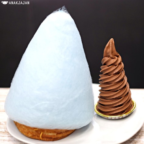 Toast Sweet Taro IDR 15k + Cotton Candy IDR 4k + Soft Ice Cream IDR 16.5k