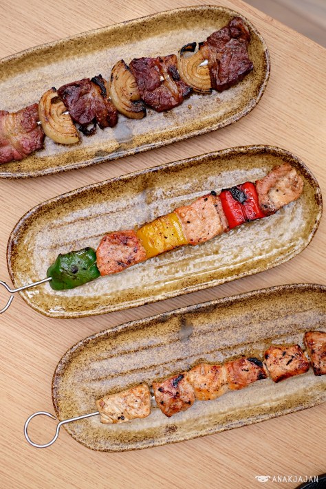 Gyuniku Ookushi IDR 58k, Butaniku Ookushi IDR 55k, Toriniku Ookushi IDR 38k