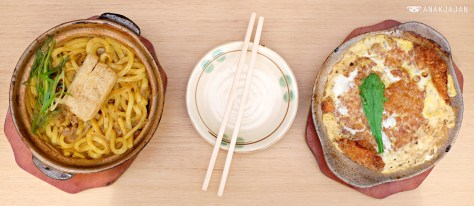 Curry Udon IDR 78k, Tonkatsu Tamagotoji IDR 85k