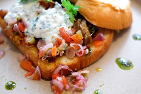 Pork Belly Open Brioche IDR 110k