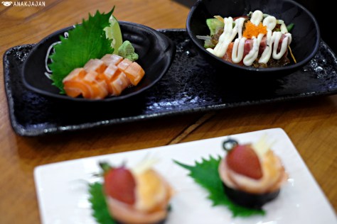 Sashimi Set (Toro Sal, Sal Carpaccio) IDR 48k