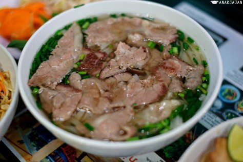 Pho Bo or beef noodle soup VND 40k