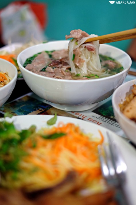 Pho Bo or beef noodle soup VND 40k