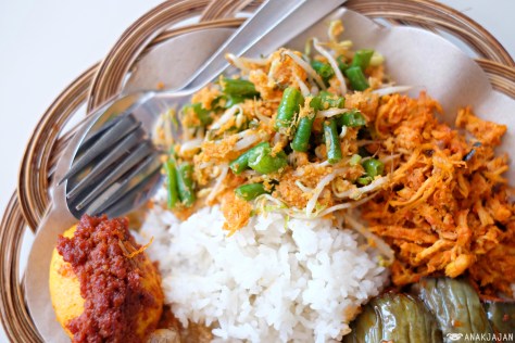 Nasi Tunjuk, Nasi (Rice) IDR 5k, Sayur (Side Dish) IDR 7-9k