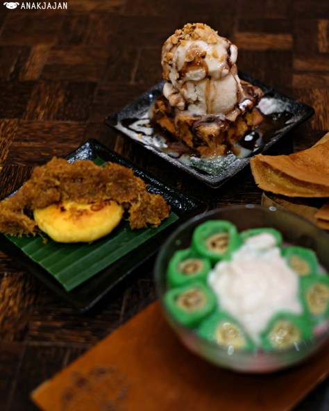 Colenak Lembang IDR 27k, Malkies Tape Semarang IDR 38k, Es Pisang Ijo Makassar IDR 30k