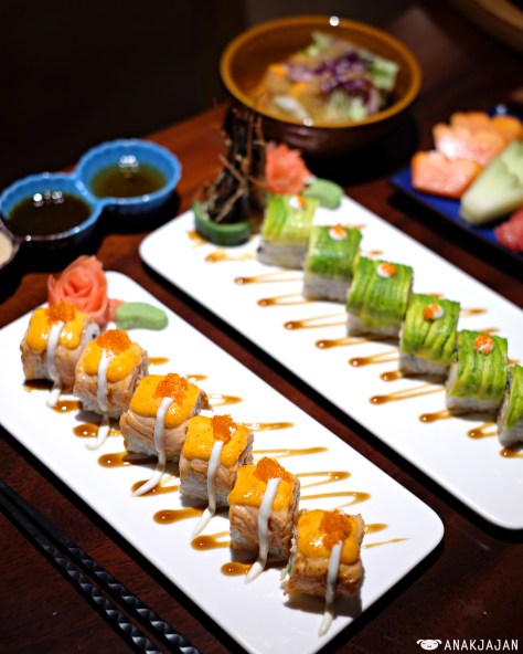 Icida Crispy Mentai Roll IDR 61.8k (6pcs) / 33.8k (3pcs), Nagasaki Roll IDR 54.8k (6pcs) / 30.8k (3pcs)